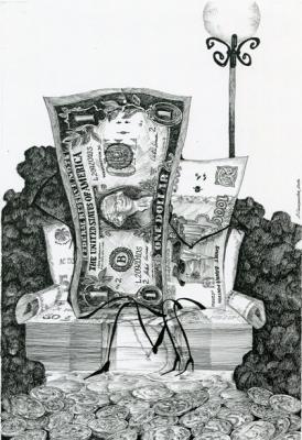Monetary Tokens of Attention (from the series "Life of Money"). Simonova Lybov