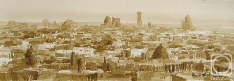 Mukhamedov Ulugbek. Panorama of the old city of Bukhara