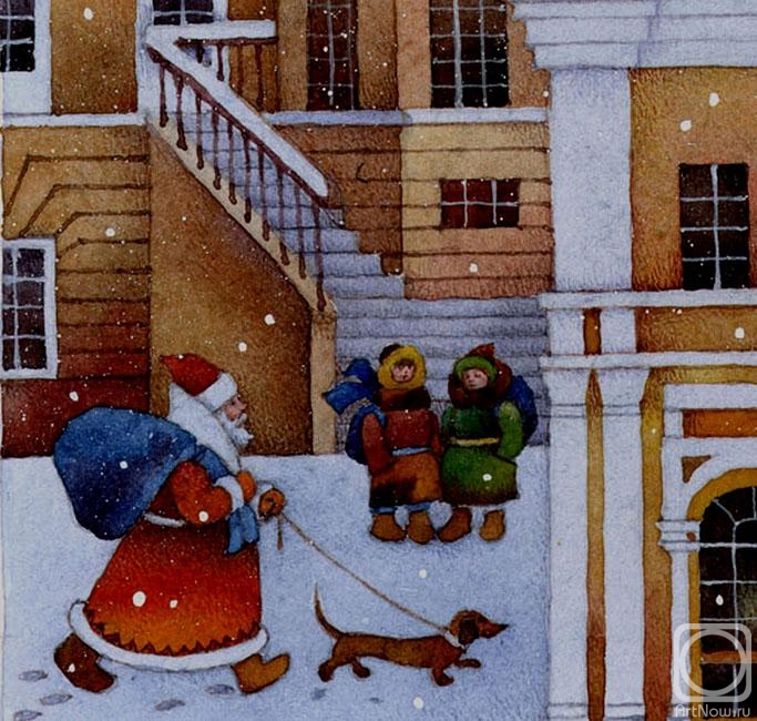 Дед Мороз и Снегурочка на картинах художников. Дедморозовская и снегурочная живопись.