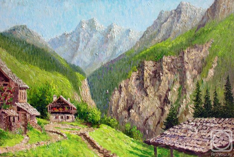 Konturiev Vaycheslav. Village in the Alps