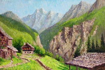 Village in the Alps (Chalets). Konturiev Vaycheslav