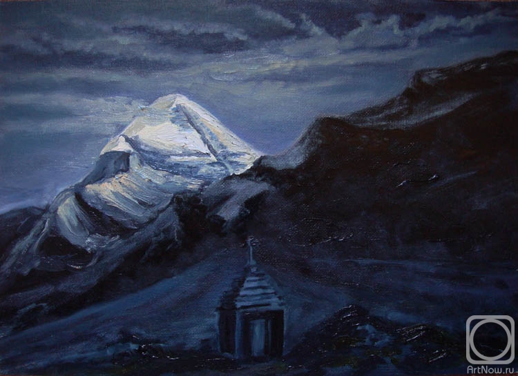 Lazarev Dmitry. Great Kailash in the moonlight
