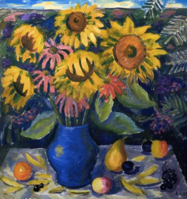 Still-life with sunflowers