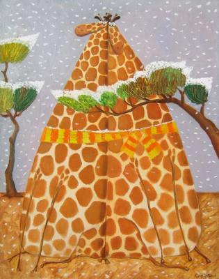 Winter giraffes. Urbinskiy Roman