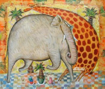 Crouching elephant, hidden giraffe. Urbinskiy Roman