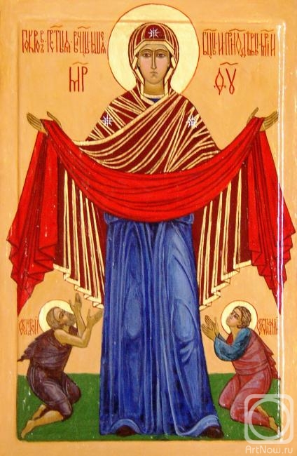 Chugunova Elena. Icon of the Intercession of the Most Holy Theotokos
