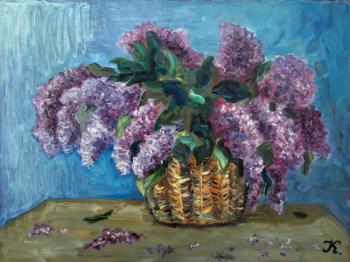 Lilac in the basket. Krylova Irina