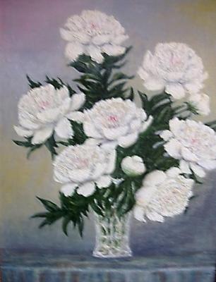 White peonies. Limanskaya Elena