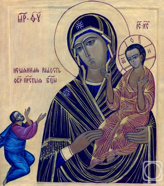 Chugunova Elena. Icon of the Most Holy Theotokos "Accidental Joy"