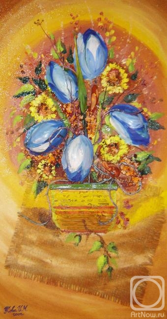 Ageeva-Usova Irina. Dark blue tulips