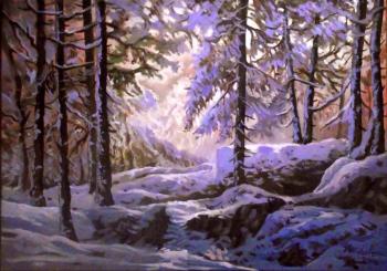 Winter morning in the forest. kulikov dmitrii