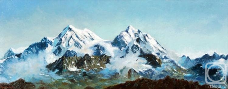 Kuprashvili Hariton. The Everest and Lhodze from a valley of Gokio