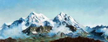 The Everest and Lhodze from a valley of Gokio. Kuprashvili Hariton