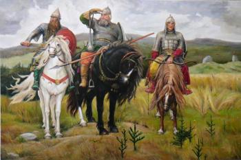 Plot Vasnetsov "Three Heroes"