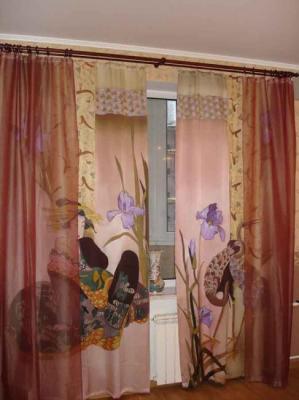 Curtains "Flowering irises". Davydova Lyudmila