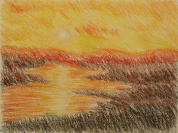 395 (Sunset over water). Lukaneva Larissa