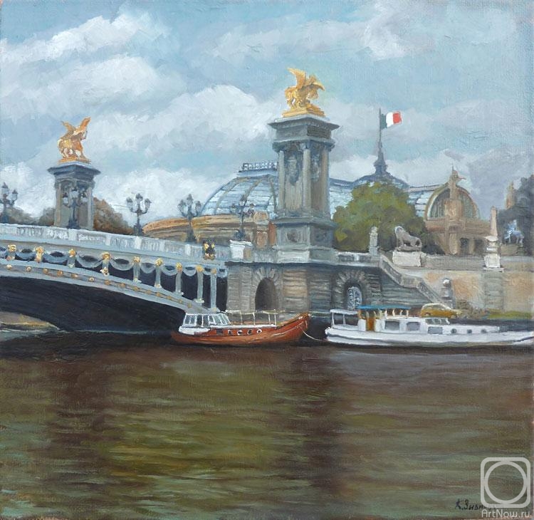 Zibnitskiy Kirill. Paris. Bridge of Alexandr III, Grand Palas