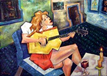 The girl with a guitar