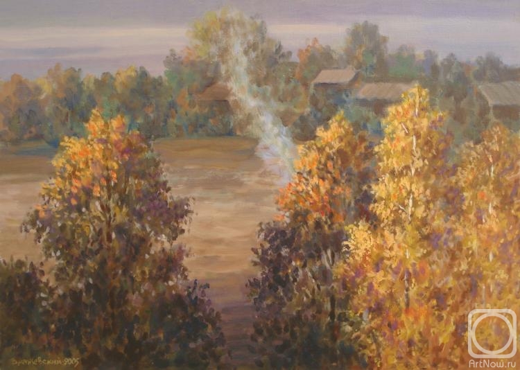 Zrazhevsky Arkady. Smoky autumn bonfire