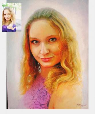 Portrait of a blonde woman. Bortsov Sergey