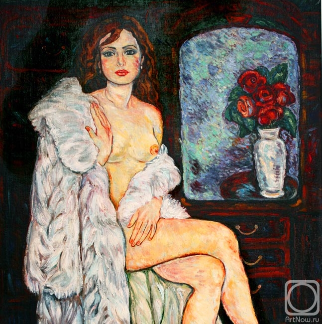 Krasovskaya Tatyana. Portrait with mirror (fragment)