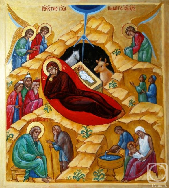 Chugunova Elena. Icon "Nativity of Christ"