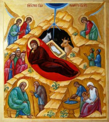 Icon "Nativity of Christ". Chugunova Elena