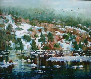 Ice on the Tauy River. Sekushin Nikolai