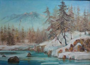 Ice on the river. Sekushin Nikolai
