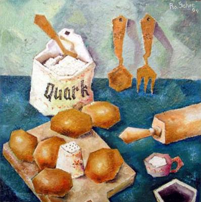 Still-life with cuard and eggs