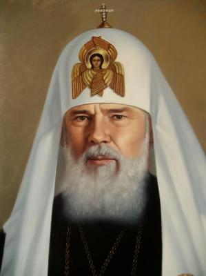 Patriarch of Moscow and all Russia Alexy II (fragment). Beysheev Kemel