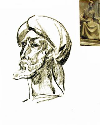 Avicenna. A sketch for the portrait bust
