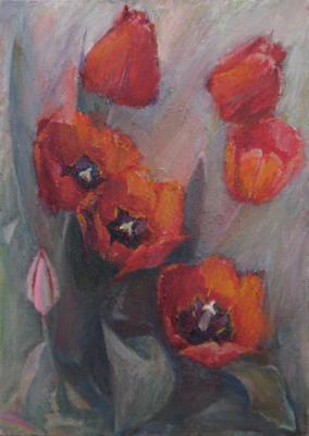 The red tulips. Korolev Leonid