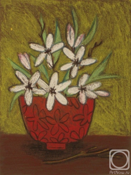 Lukaneva Larissa. 406 (Vase with magnolias)