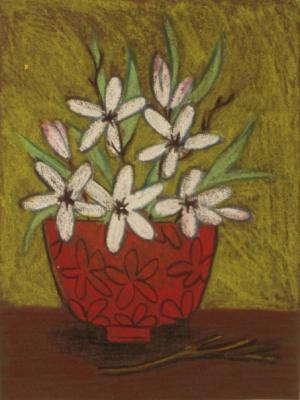 406 (Vase with magnolias). Lukaneva Larissa