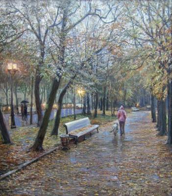 Strastnoi Boulevard in Rain. Loukianov Victor