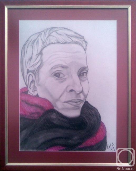 Khubedzheva Nataliya. Portrait of a pensive woman