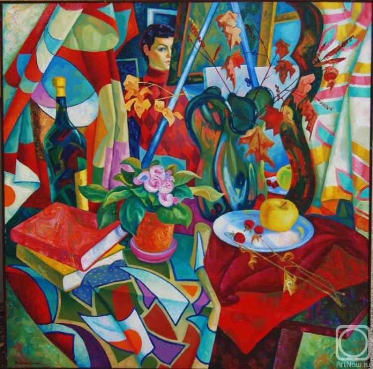 Tschernjavski Michail. Still life with mirror