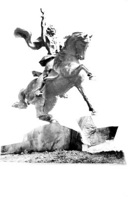 Equestrian statue of commander Alexander Suvorov. Chistyakov Yuri