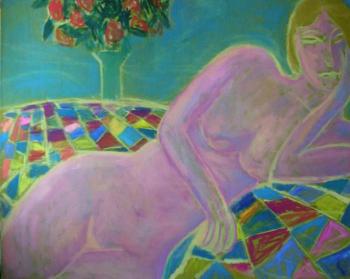Coloured bedspread. Gavrilin Valeri
