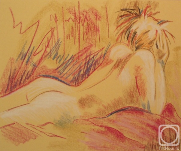 Lukaneva Larissa. 409 (Nude on a pink background)
