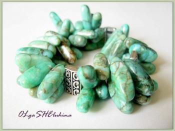 Bracelet "Green Jade". Sheluhina Olga