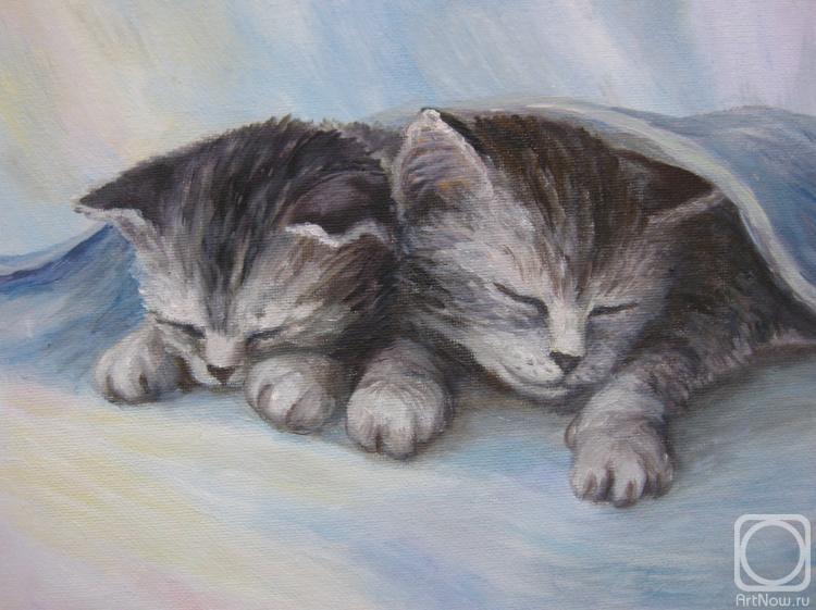 3 котенка спать. Спящие котята рисунок. Рисунки спящих котят. Спящие коты в живописи.