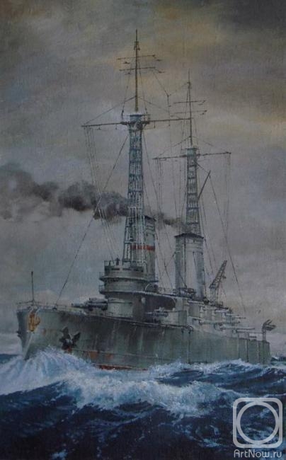 Golybev Dmitry. Battleship "Andrew the First-Called" on the move