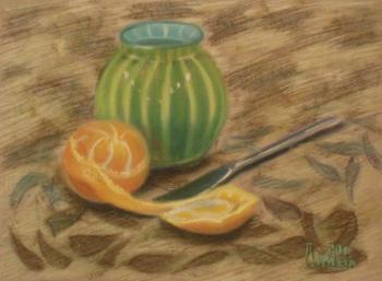Still Life with Orange and Green Bowl. Lukaneva Larissa