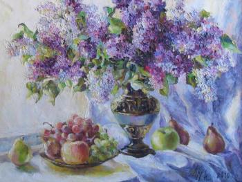 Bouquet of lilacs on the window. Kruglova Irina