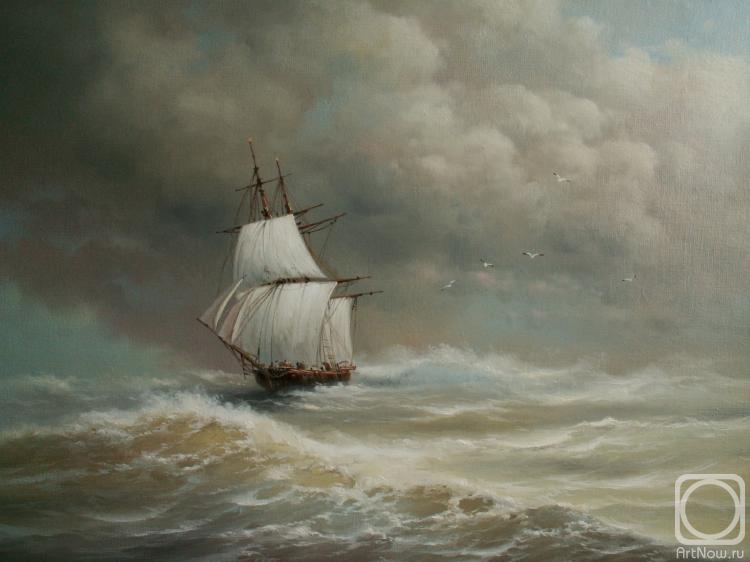 Koval Vladimir. Sailboat on the high seas