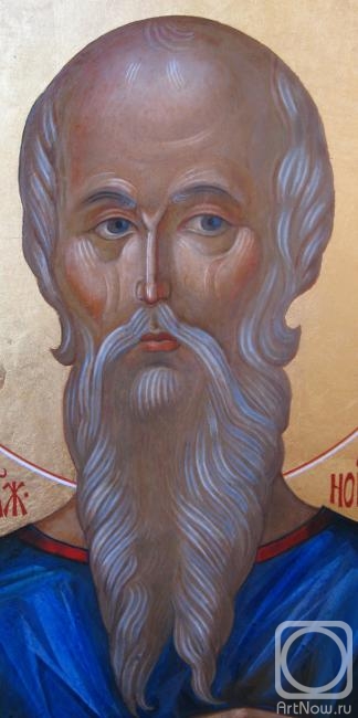 Kutkovoy Victor. Blessed Nikola Kochanov, Novgorod Wonderworker. Face (fragment)