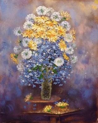 Forget-me-nots and dandelions. Naddachin Sergey