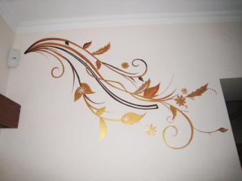 Painting on the wall. Ornament